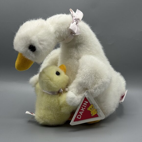 Dakin Other - Dakin Waddle And Quack Mom And Baby Duck Swan Plush 1994 Vintage W/ Tags